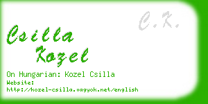 csilla kozel business card